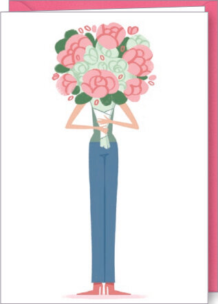 D195 - wenskaart Justine Garagnani - bos bloemen | Code5 | Mano cards groothandel