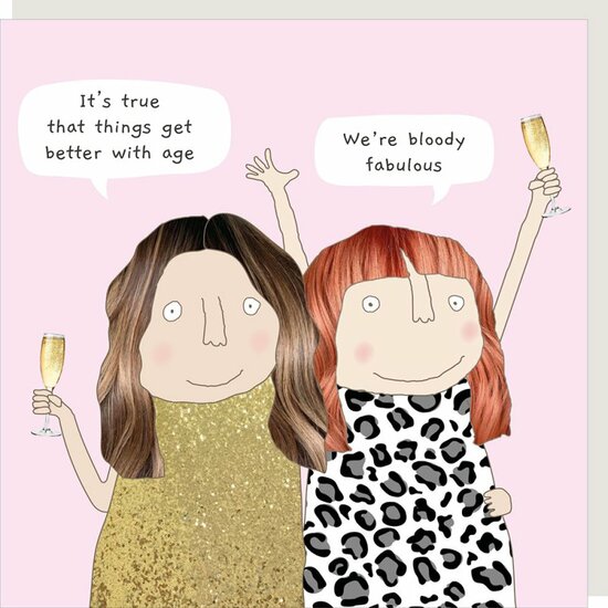 BB082 &ndash; Rosie made a thing wenskaart - bloody fab | Mano cards groothandel