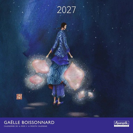 CAL25405 kalender 2026-2027 gaelle boissonnard - blauw - 16 maanden | Mano cards groothandel