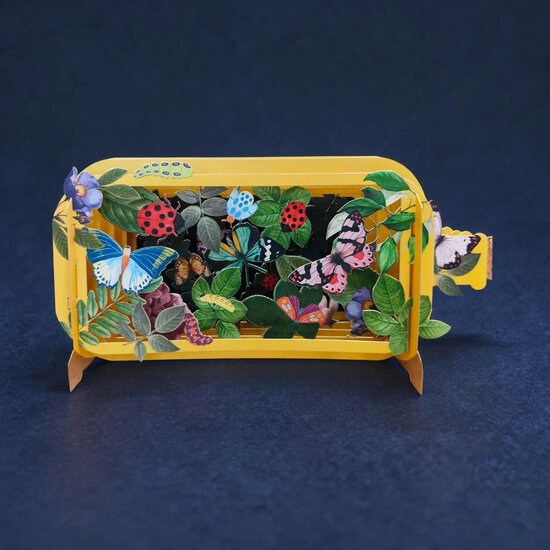 MIB382 Message in a Bottle kaart - vlindertuin | mano cards groothandel