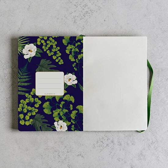 VOL1 - luxe notitieboek A5 (14,8 x 21 cm) - vlindertuin