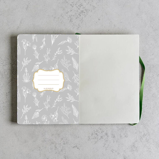 VOL2 - luxe notitieboek A5 (14,8 x 21 cm) - middernacht tuin