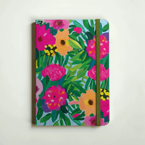 VOL5 - luxe notitieboek A5 (14,8 x 21 cm) - zomerbloemen