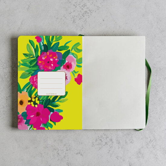 VOL5 - luxe notitieboek A5 (14,8 x 21 cm) - zomerbloemen