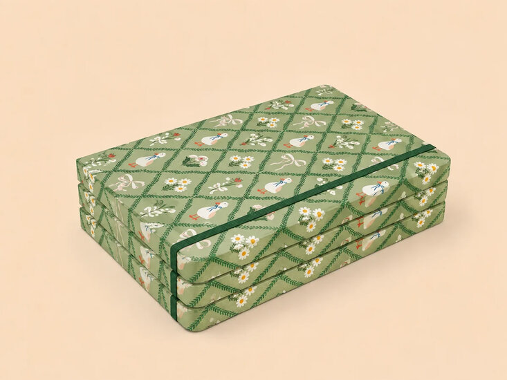 VOL7 - luxe notitieboek A5 (14,8 x 21 cm) - eend en bloemen