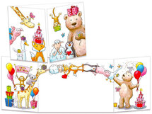 CT295 Cache-Cache uitklapbare kaart - cadeautjes - happy birthday
