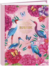 KIO02 Schrift met linnen rug van Mila - inspirations  (17 x 22 cm)