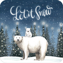kBA638  Rosie Hilyer kerstkaart - Let it snow