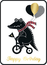 C087 Corinne Rohard ansichtkaart - happy birthday - krokodil