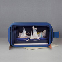 MIB120 Message in a Bottle kaart - zeilboten