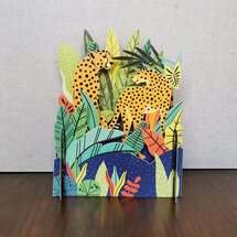 MN027 Miniature pop-up kaart - cheetah