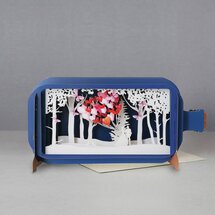 MIB044 Message in a Bottle kaart - bruidspaar met ballonnen