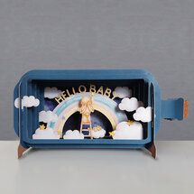 MIB200 Message in a Bottle kaart - hello baby