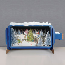 XMIB078 Message in a Bottle kerstkaart - kerstboom versieren