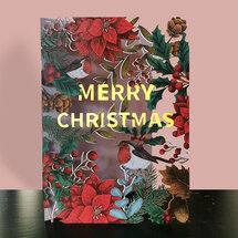 cms035 lasergesneden kerstkaart - merry christmas