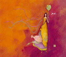 QB20015 wenskaart gaelle boissonnard - hart en linten