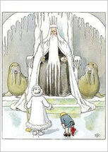 16437 ansichtkaart Elsa Beskow - ijskoning