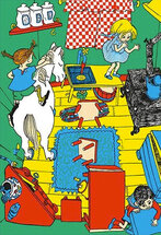 16475 ansichtkaart pippi langkous - ken je pippi