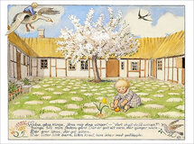 16076 ansichtkaart Elsa Beskow - gans, gans belde