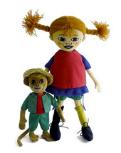 643 poppen Pippi Langkous en meneer Nilsson