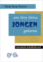 MH080 Grote kaart Mano - lieve kleine jongen geboren