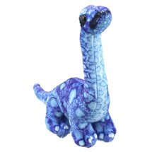 PC002238 Brontosaurus (blauw) dinosaurus - vingerpop