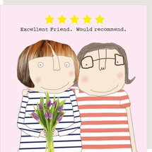 GF266 – rosiemadeathing wenskaart Gin & Frolics - five star friend