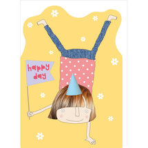 CC012 – rosiemadeathing wenskaart Cheeky Chops - happy day