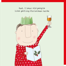 xrel36 - rosiemadeathing kerstkaart - Dad, I hear old people like getting Christmas cards
