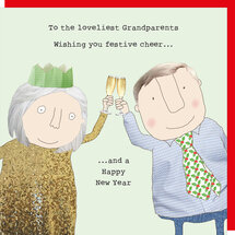 xrel50 - Rosie made a thing kerstkaart - grandparents festive cheer