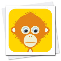 STR039 wenskaart Stripey Cats - safari Ozzie Orangutan