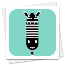 STR063 wenskaart Stripey Cats - safari Zed Zebra