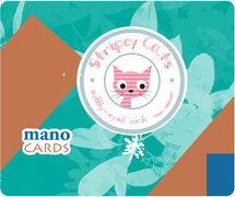 topkaart voor kaartenmolen - mano cards - stripey cats