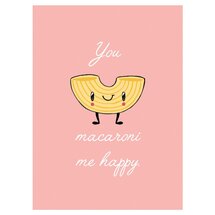 SA413 - Fusilli Reasons wenskaart Santoro - You macaroni me happy