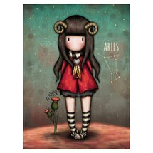 GC421 - wenskaart Gorjuss  - Aries - The Red Coat - ram