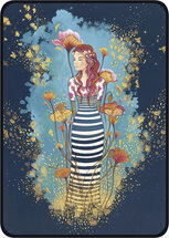 C117 Jehanne Weyman ansichtkaart - vrouw met bloemen