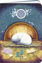 KOL054 Schrift van Jehanne Weyman - slapende kat (10,5 x 15 cm)