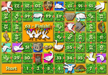 REG010 rode egel zoekopdracht ansichtkaart - ganzenbord