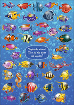 REG016 rode egel zoekopdracht ansichtkaart - tropische vissen