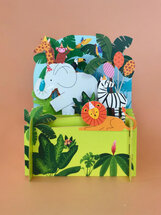 AJD-KID037 Kids pop-up kaart - jungle