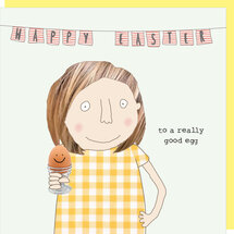 GF448 – Rosie made a thing paaskaart - happy easter - good egg