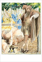 16355 ansichtkaart varkensherder