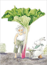 16533 ansichtkaart Maja's rabarber