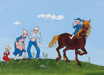 16868 ansichtkaart - Emil, Ida, Lina en Alfred