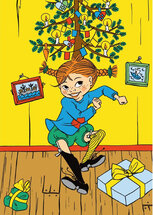 16871 ansichtkaart - Pippi Langkous - kerst