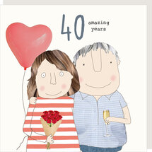 GF590 – Rosie made a thing wenskaart - anniversary 40th