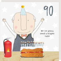 GFA017 – Rosie made a thing wenskaart - boy 90 cake