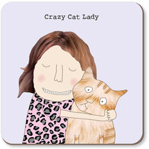 CST103 – Rosie made a thing onderzetter - crazy cat lady coaster
