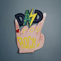 AL217 Laser uitgesneden wenskaart - dad you rock