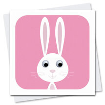 STR047 wenskaart Stripey Cats - Rhonda rabbit - konijn